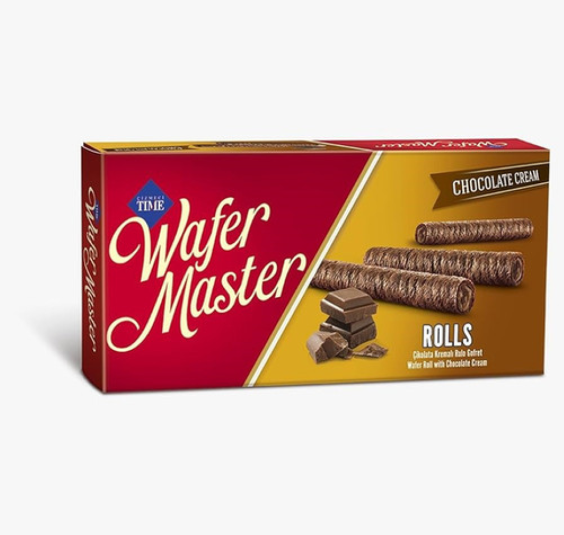 WAFER MASTER CHOCOLATE CREAM ROLLS 65G